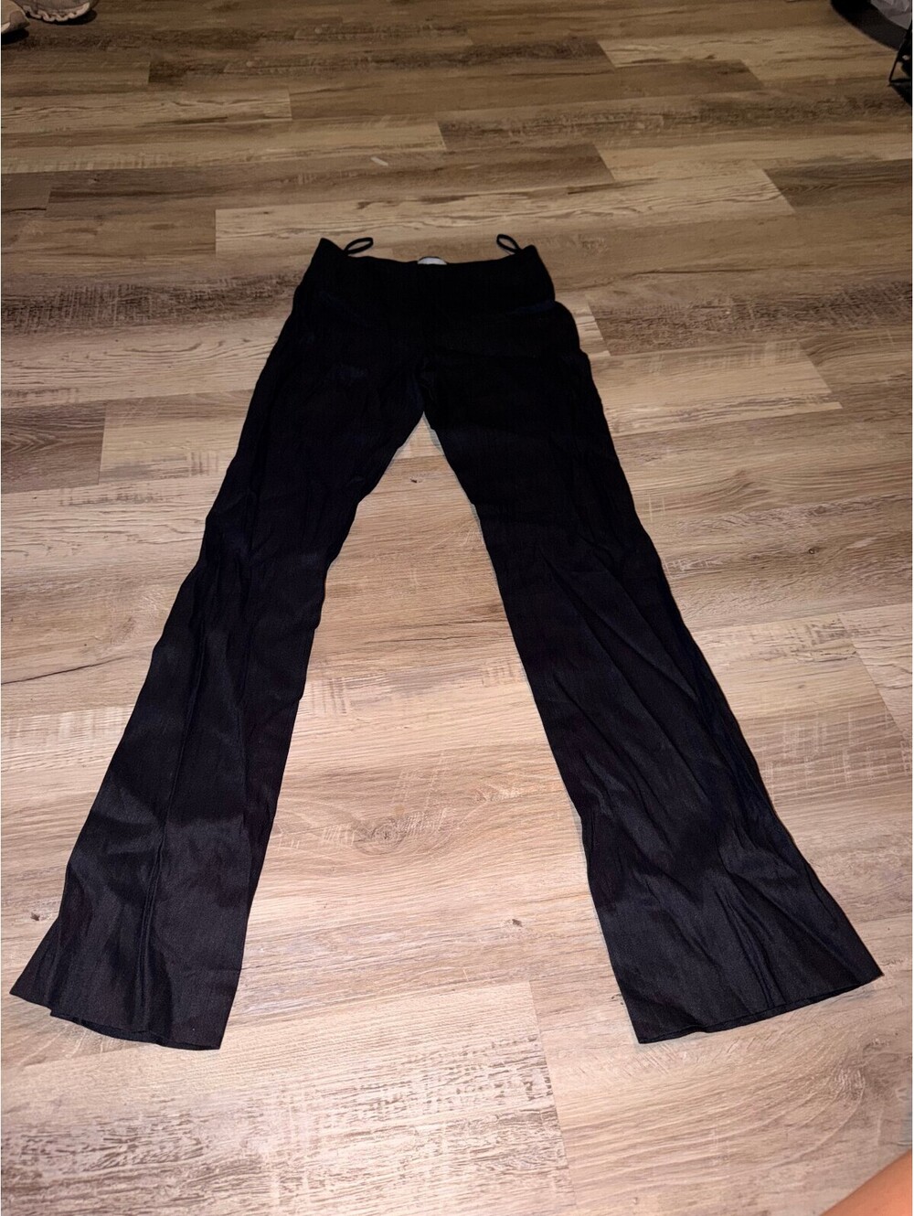 Antonio Melani Black Satin flare trousers Size 0
